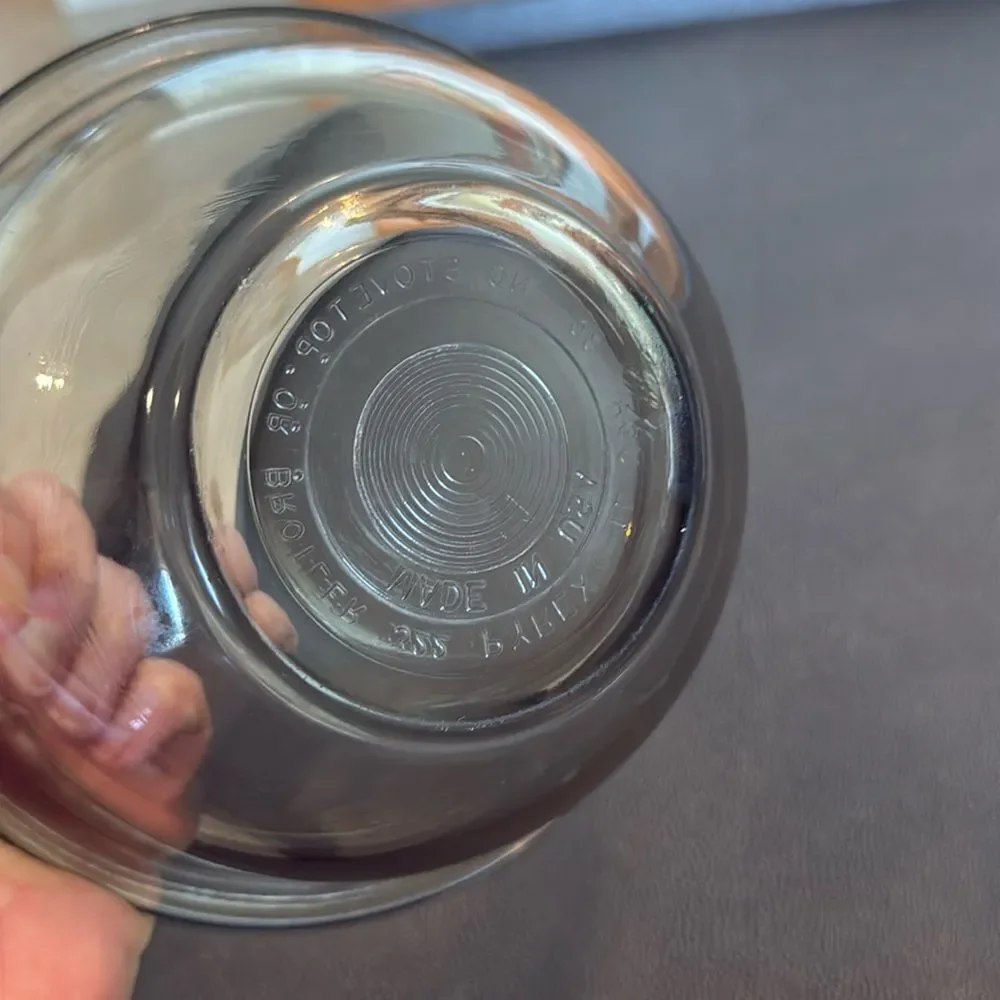 Pyrex Vintage Smoke Bronze Glass Bowl 322 1 liter